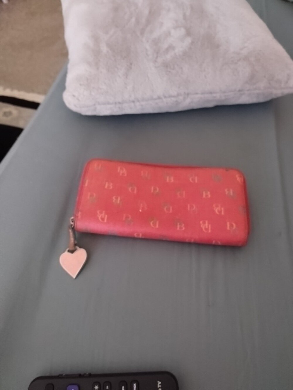 Vintage Orange Signature Dooney & Bourke Zip Around Wallet